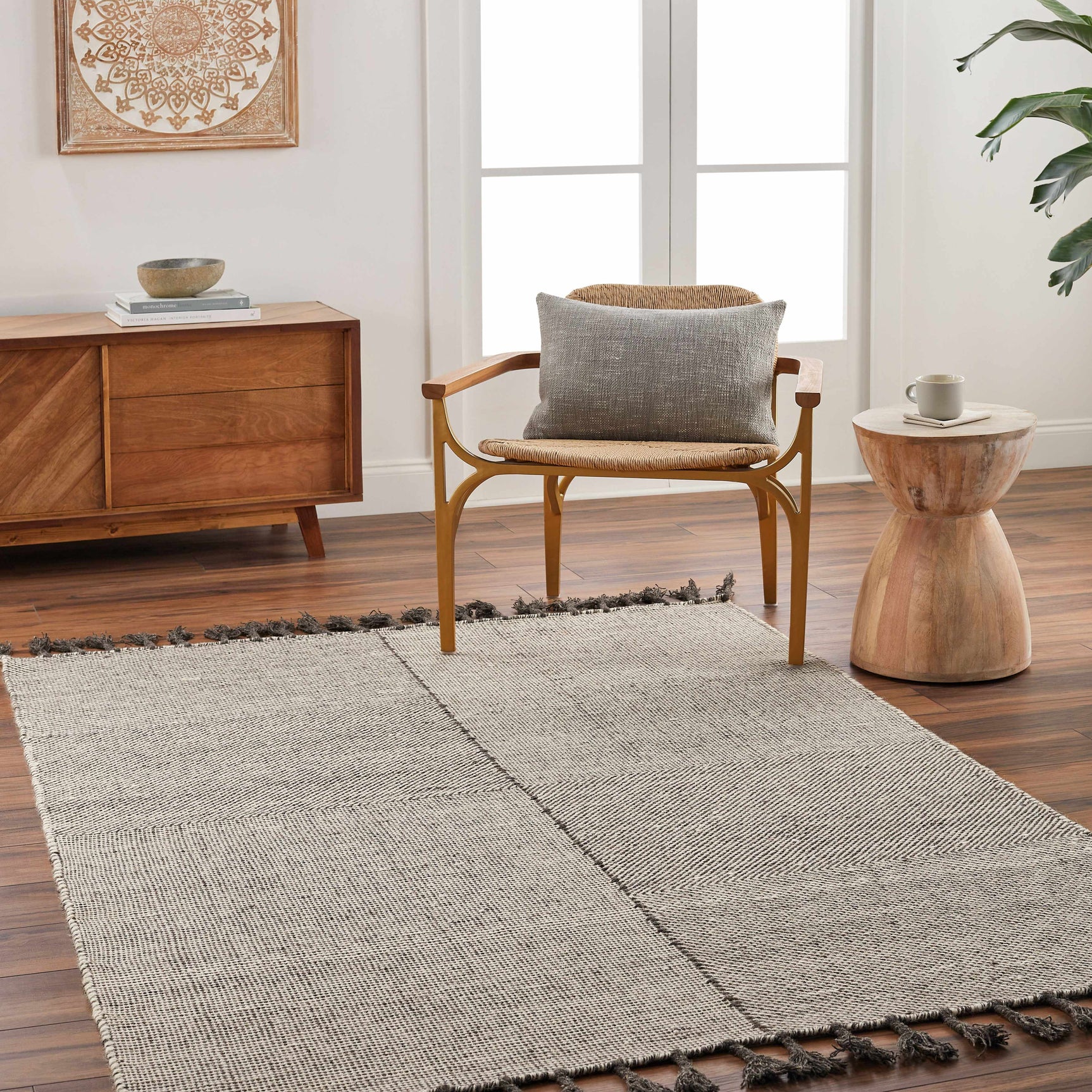 Abhay Gray Wool Area Rug - Clearance - Ornate Home