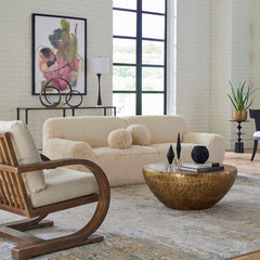 Abide Brown Rounded Sheepskin Sofa - Ornate Home