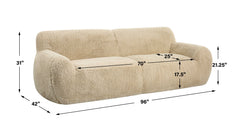 Abide Brown Rounded Sheepskin Sofa - Ornate Home