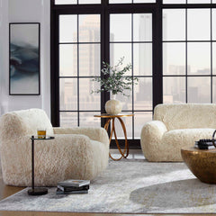 Abide Brown Sheepskin Accent Chair - Ornate Home