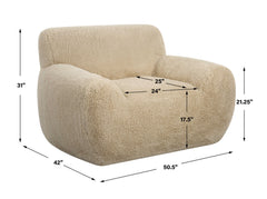 Abide Brown Sheepskin Accent Chair - Ornate Home