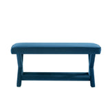Abigail Double Ottoman Bench in Blue - Ornate Home