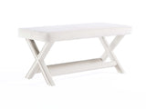 Abigail Double Ottoman Bench in Cream - Ornate Home