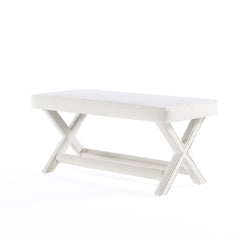 Abigail Double Ottoman Bench in Cream - Ornate Home
