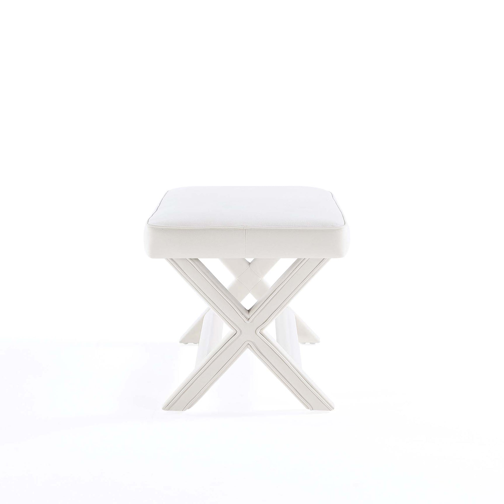 Abigail Double Ottoman Bench in Cream - Ornate Home