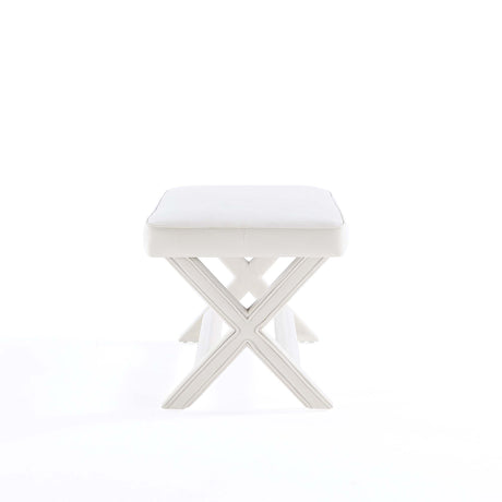 Abigail Double Ottoman Bench in Cream - Ornate Home