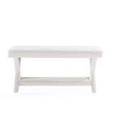 Abigail Double Ottoman Bench in Cream - Ornate Home