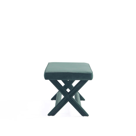 Abigail Double Ottoman Bench in Green - Ornate Home