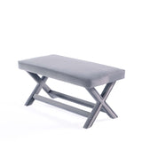 Abigail Double Ottoman Bench in Grey - Ornate Home