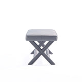 Abigail Double Ottoman Bench in Grey - Ornate Home