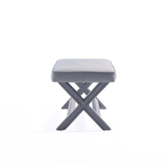 Abigail Double Ottoman Bench in Grey - Ornate Home