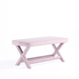 Abigail Double Ottoman Bench in Pink - Ornate Home