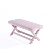 Abigail Double Ottoman Bench in Pink - Ornate Home