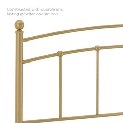 Abigail Gold Metal Queen Headboard - Ornate Home