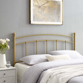 Abigail Gold Metal Twin Headboard - Ornate Home