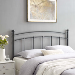 Abigail Gray Metal Queen Headboard - Ornate Home