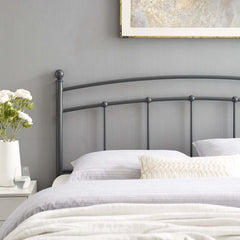 Abigail Gray Metal Queen Headboard - Ornate Home