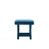 Abigail Single Ottoman Bench in Blue - Ornate Home