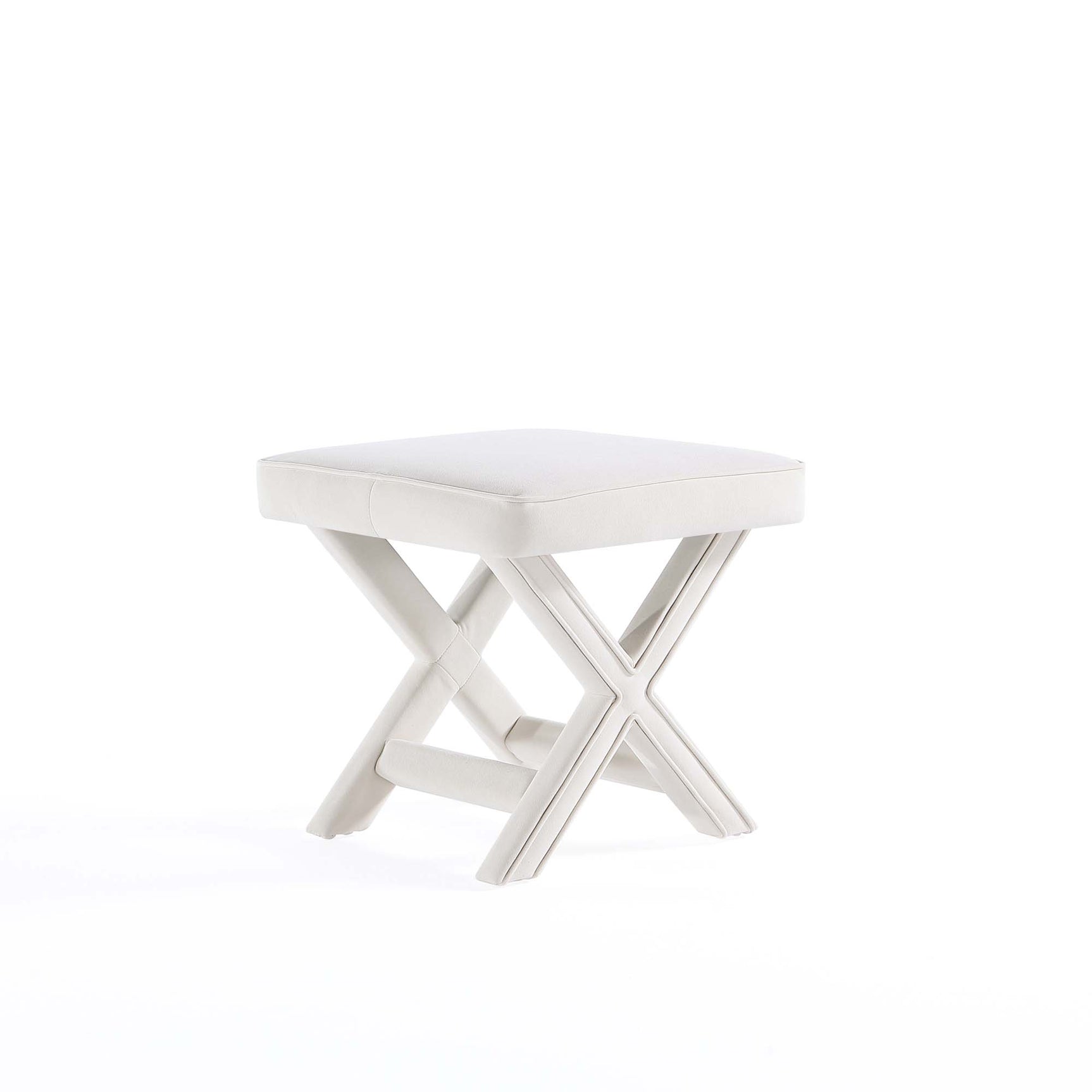 Abigail Single Ottoman Bench in Cream - Ornate Home