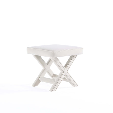 Abigail Single Ottoman Bench in Cream - Ornate Home