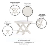 Abigail Single Ottoman Bench in Cream - Ornate Home