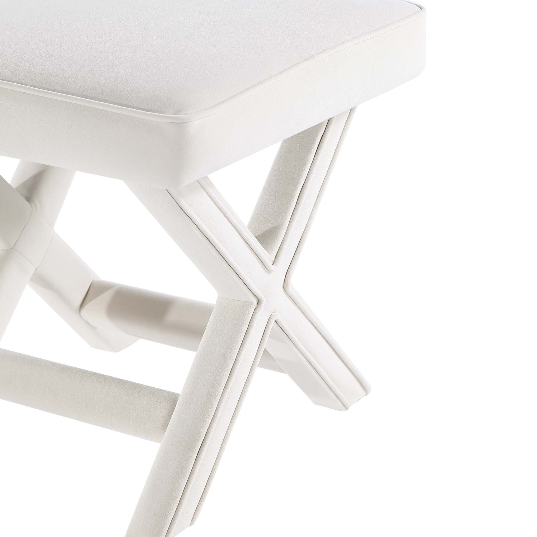 Abigail Single Ottoman Bench in Cream - Ornate Home