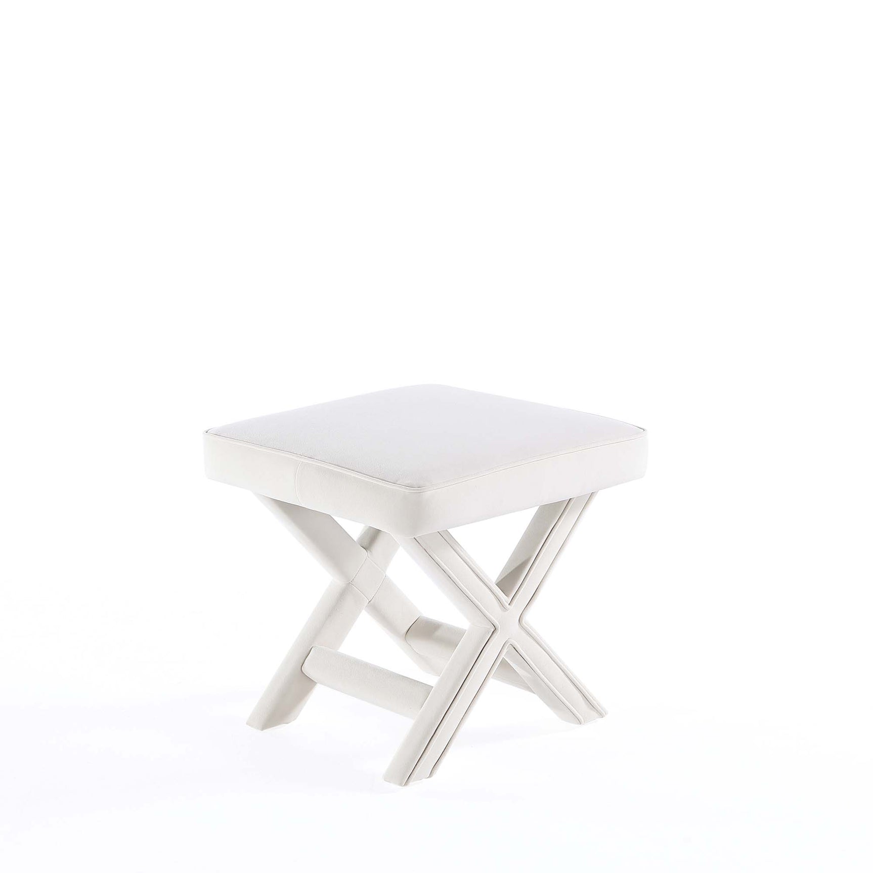 Abigail Single Ottoman Bench in Cream - Ornate Home