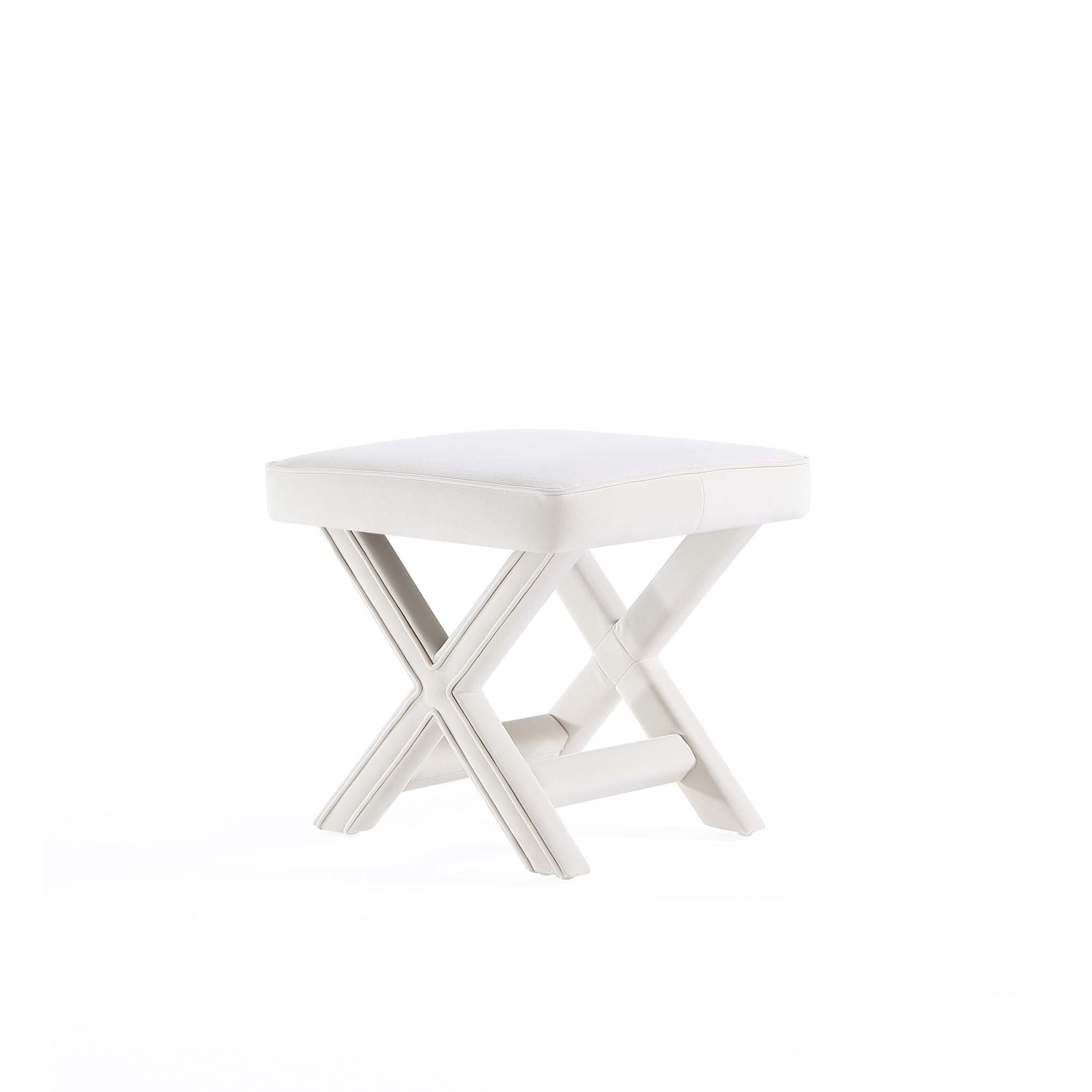 Abigail Single Ottoman Bench in Cream - Ornate Home