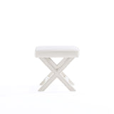 Abigail Single Ottoman Bench in Cream - Ornate Home