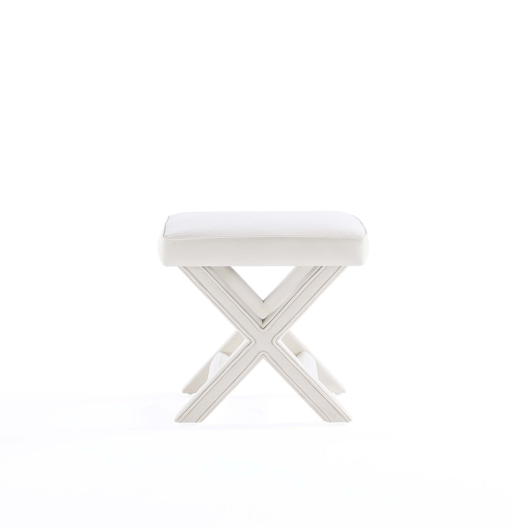 Abigail Single Ottoman Bench in Cream - Ornate Home