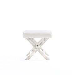 Abigail Single Ottoman Bench in Cream - Ornate Home