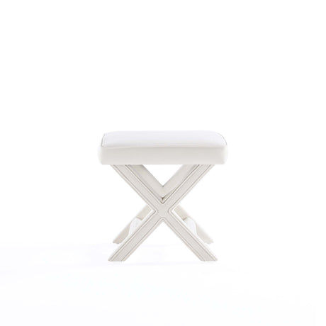 Abigail Single Ottoman Bench in Cream - Ornate Home