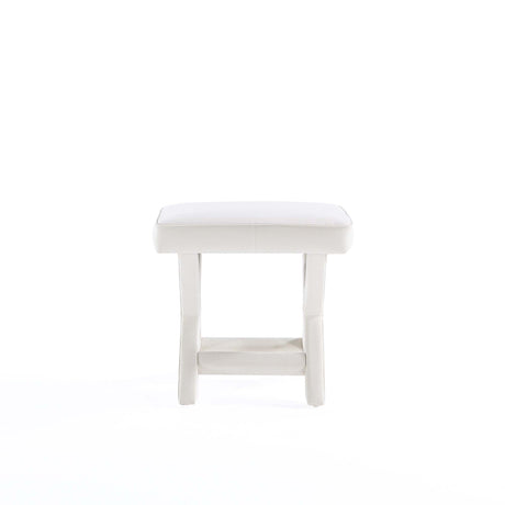 Abigail Single Ottoman Bench in Cream - Ornate Home