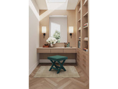 Abigail Single Ottoman Bench in Green - Ornate Home