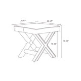 Abigail Single Ottoman Bench in Green - Ornate Home