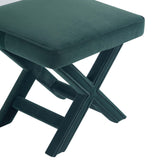 Abigail Single Ottoman Bench in Green - Ornate Home