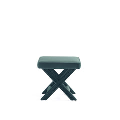 Abigail Single Ottoman Bench in Green - Ornate Home