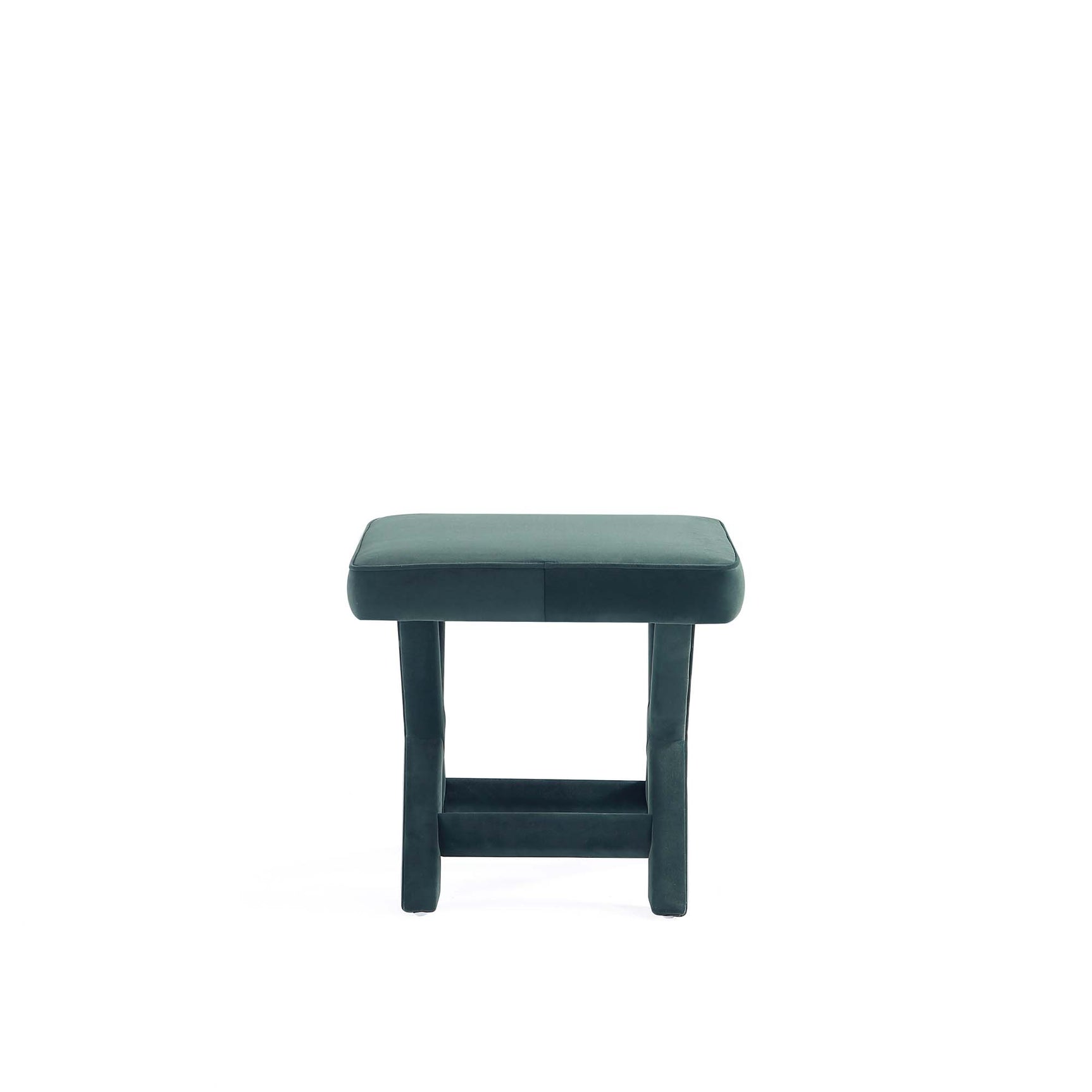 Abigail Single Ottoman Bench in Green - Ornate Home