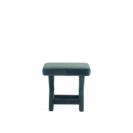 Abigail Single Ottoman Bench in Green - Ornate Home