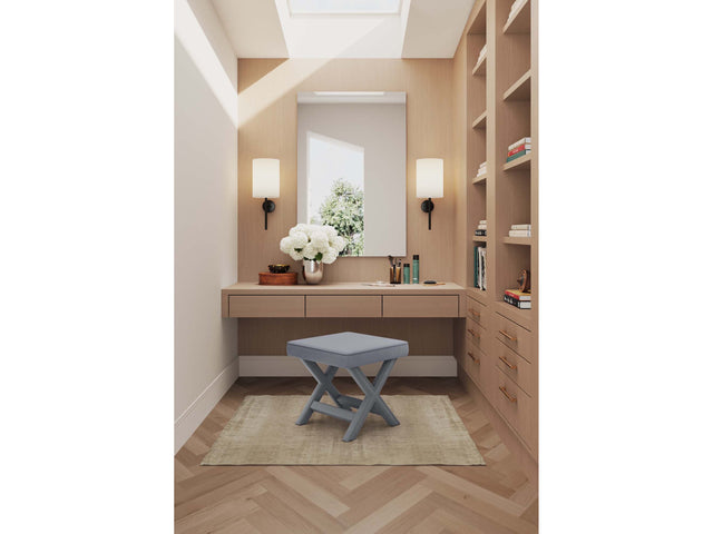 Abigail Single Ottoman Bench in Grey - Ornate Home