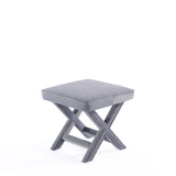 Abigail Single Ottoman Bench in Grey - Ornate Home