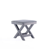 Abigail Single Ottoman Bench in Grey - Ornate Home