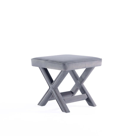 Abigail Single Ottoman Bench in Grey - Ornate Home