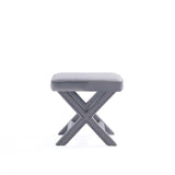 Abigail Single Ottoman Bench in Grey - Ornate Home
