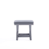 Abigail Single Ottoman Bench in Grey - Ornate Home