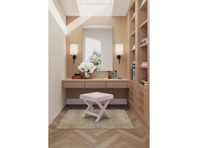 Abigail Single Ottoman Bench in Pink - Ornate Home