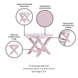 Abigail Single Ottoman Bench in Pink - Ornate Home