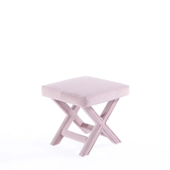 Abigail Single Ottoman Bench in Pink - Ornate Home