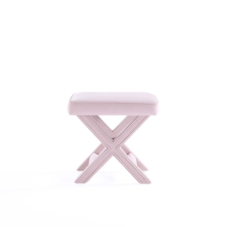 Abigail Single Ottoman Bench in Pink - Ornate Home