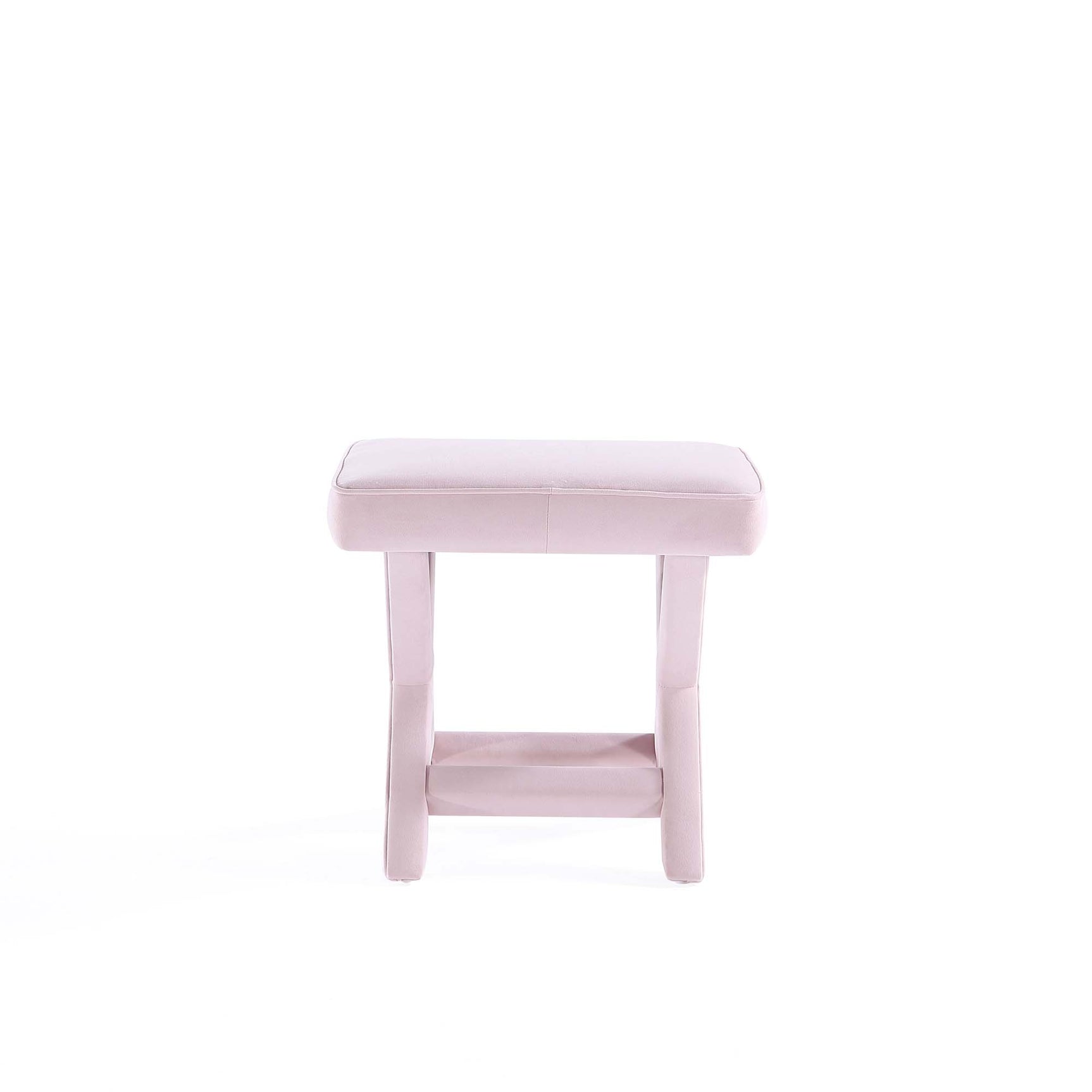 Abigail Single Ottoman Bench in Pink - Ornate Home